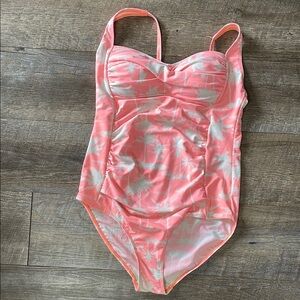 Romenza Targo Palm Print One Piece Swimsuit